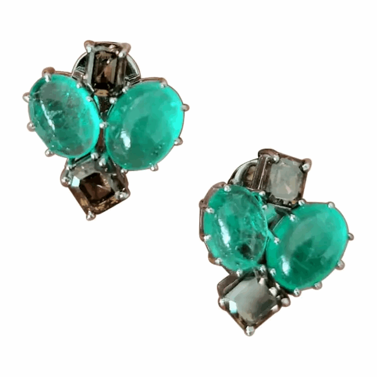 natural emerald earrings