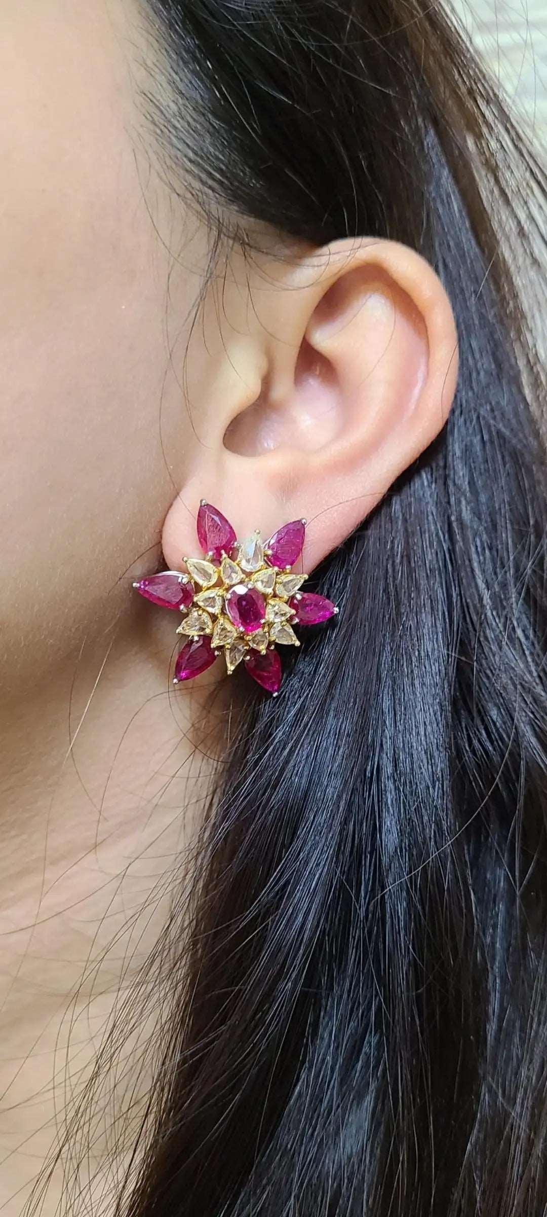 Natural Ruby Earrings 
