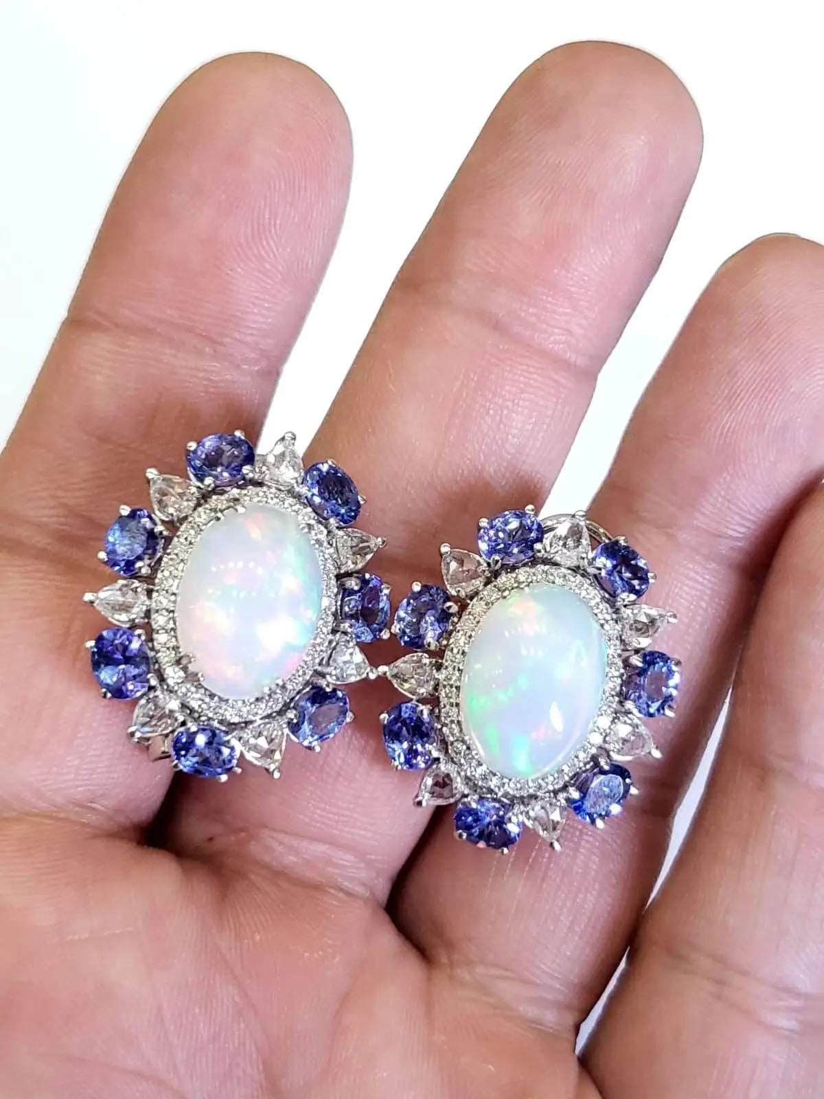 real opal earrings