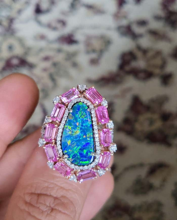 australian opal ring