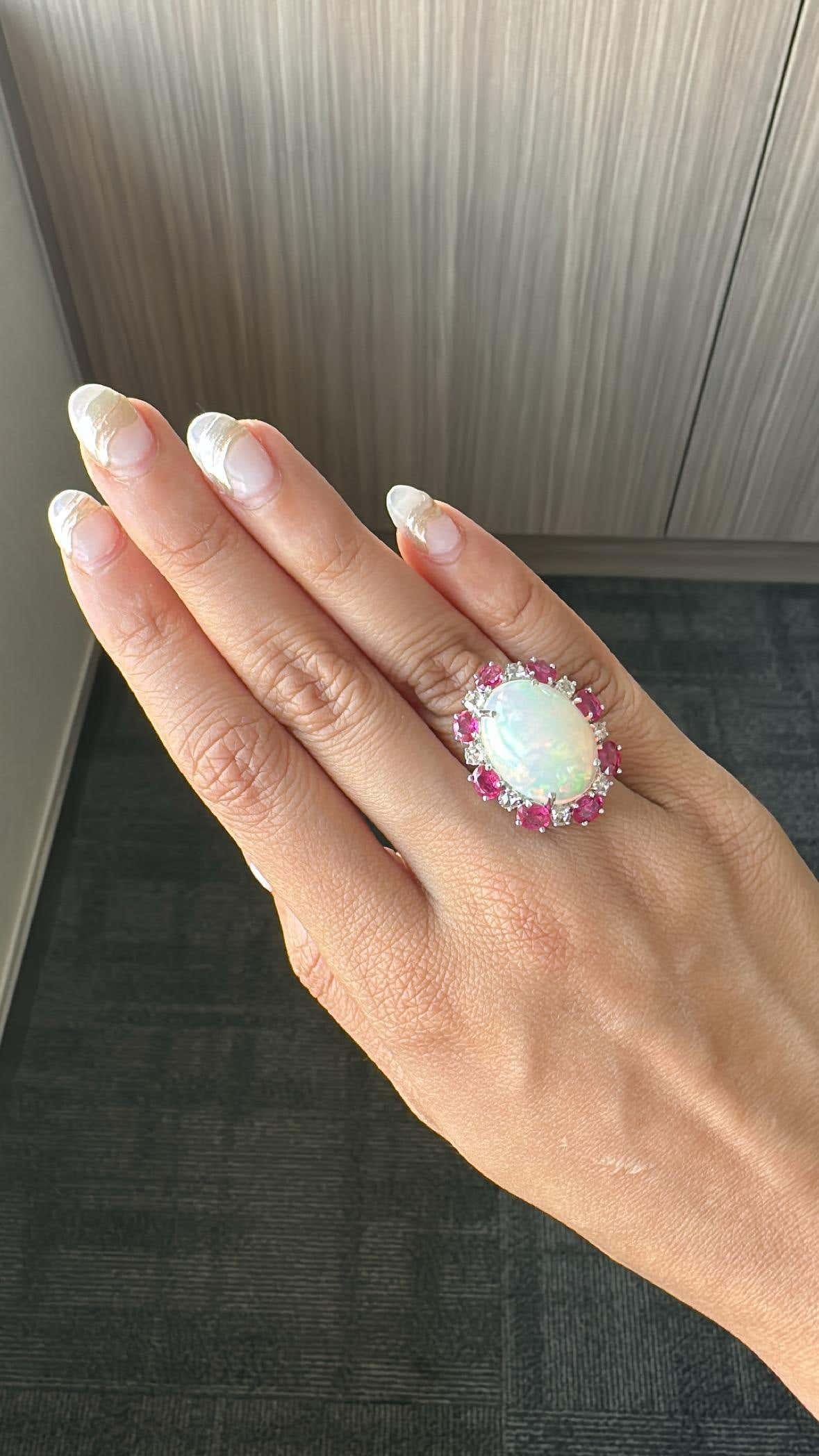 diamonds opal engagement ring