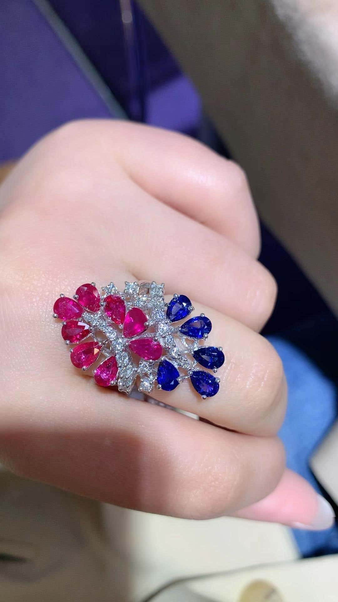 ruby sapphire engagement ring