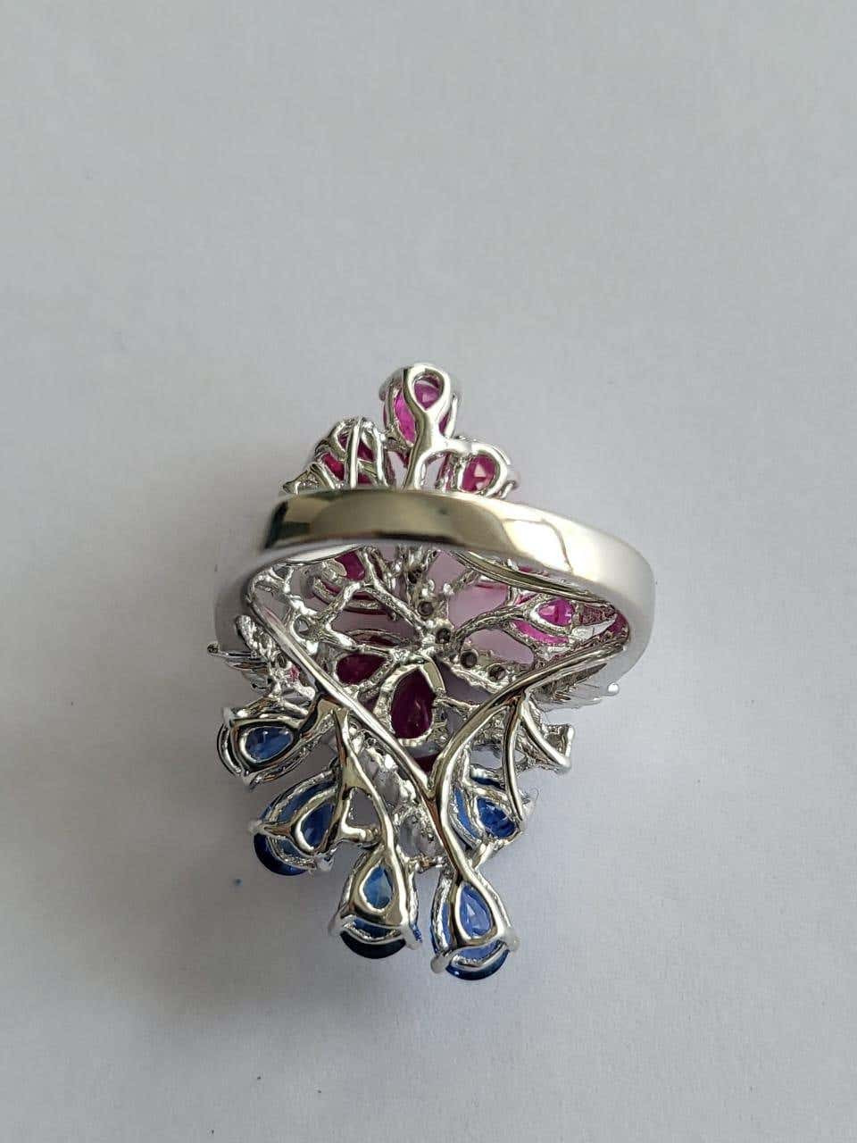 sapphire ring with ruby for women