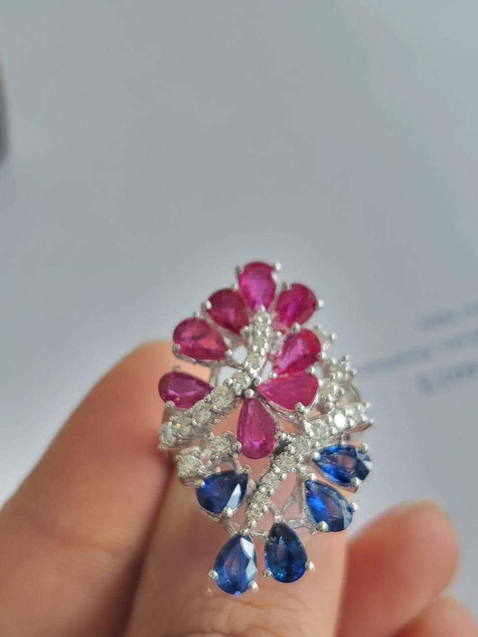 ruby blue sapphire rings