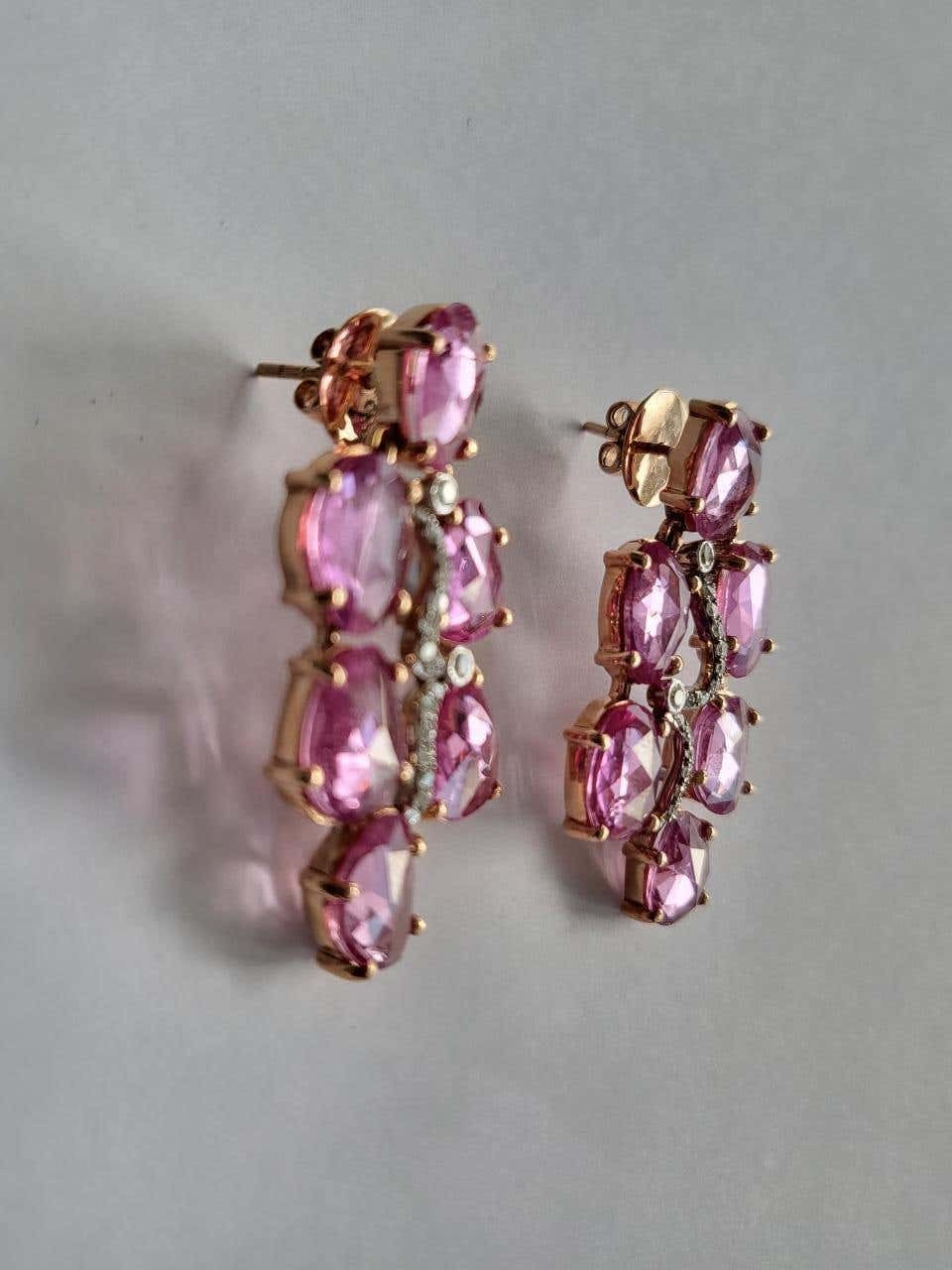 sapphire with diamond earrings