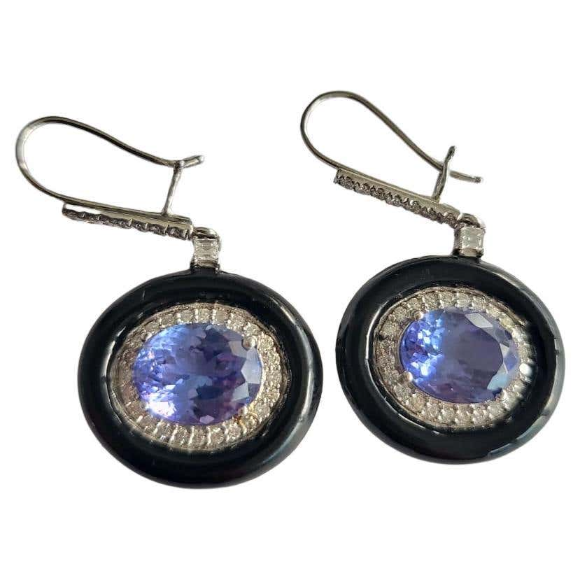 tanzanite dangle earrings