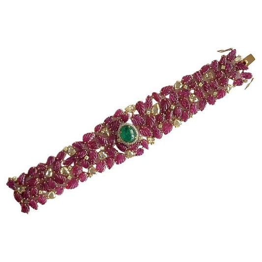 Emerald ruby bracelet