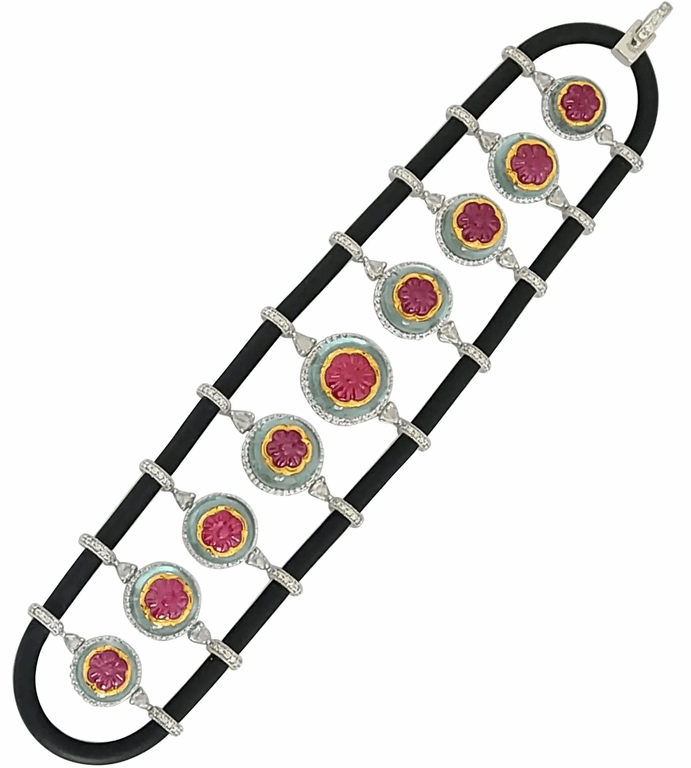 ruby chord bracelet