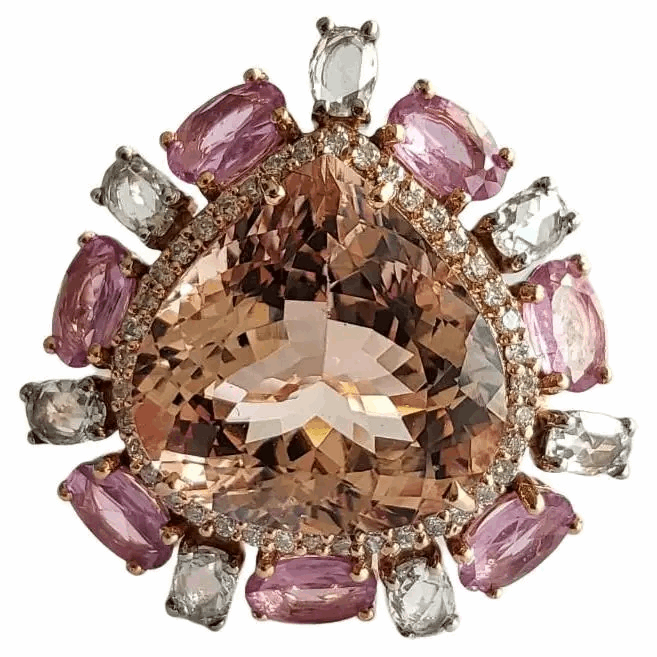 morganite pink Sapphire Ring