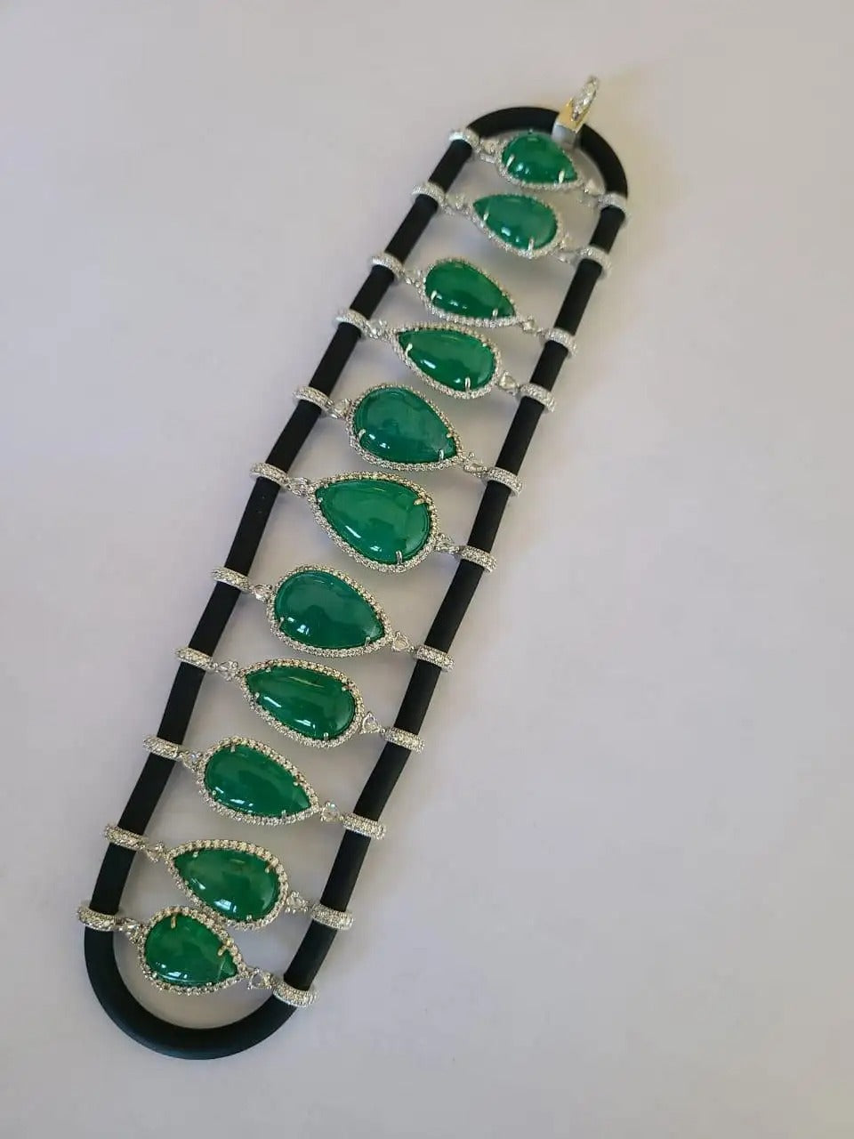 emerald diamond bracelet