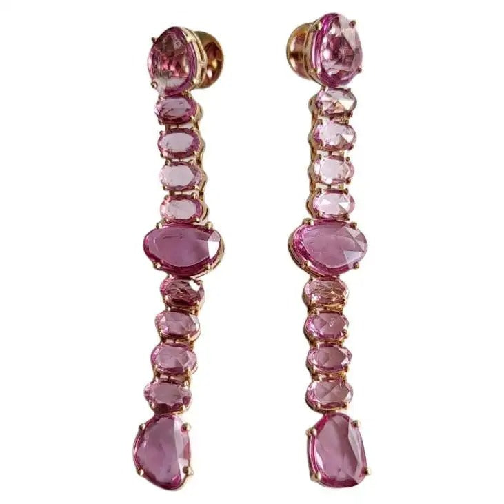 pink sapphire earrings