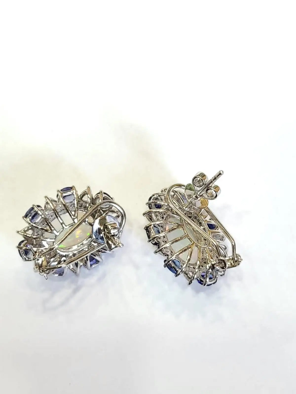 women real opal earrings