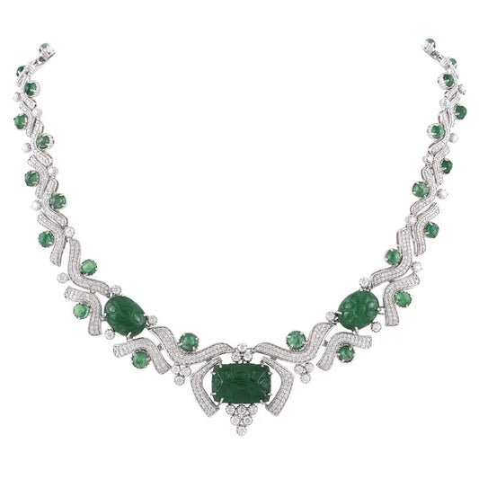 diamond and emerald necklace